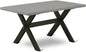 East West Furniture XT696 X-Style Mid-Century Modern Dining Table - a Rectangle Wooden Table Top with Stylish Legs, 36x60 Inch, Multi-Color