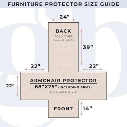 Great Bay Home Medallion Stitched Solid Furniture Protector Stain Resistant Durable Furniture Protector Elenor Collection (Chair, Chocolate/Taupe)
