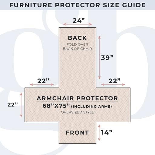 Great Bay Home Patchwork Scalloped Printed Furniture Protector Stain Resistant Chair Cover (Chair, Navy)