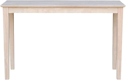 Solid Wood Extended Length Shaker Console Table - 48" Wide