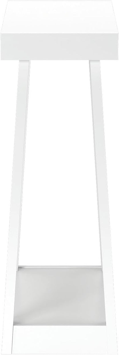 Plank+Beam Solid Wood Console Table with Storage, 36 Inch, Sofa Table with Shelf, Narrow Entryway Table for Hallway, Behind The Couch, Living Room, Foyer, Easy Assembly, White