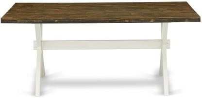 East West Furniture XT077 X-Style Modern Dining Table - a Rectangle Wooden Table Top with Stylish Legs, 40x72 Inch, Multi-Color