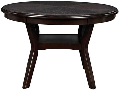 New Classic Furniture Gia 5-Piece Round Dining Set with 1 Dining Table and 4 Chairs, 47-Inch, Ebony