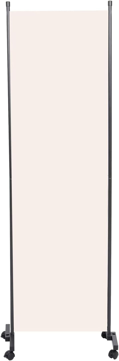 Room Divider Portable 22'' Partition Room Dividers and Folding Privacy Screens Single Panel Wall Divider for Room Separation, Freestanding Fabric Room Divider Panel with Wheel for Home Office Hospital