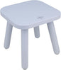 BEE&OAK Wooden Step Stools for Adults, Solid Rubber Wood Non-Slip Step Foot Stool, Heavy Duty 300 lbs One Step Stool for Bedroom, Bathroom, Kitchen (Blue, 9.25" (D) x 9.25"(W) x 8.86"(H))