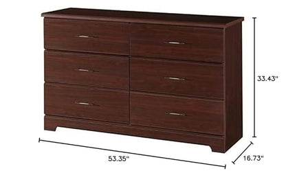 Storkcraft Brookside 6-Drawer Dresser (Espresso) – GREENGUARD Gold Certified, Nursery & Kids Storage, Nursery Essentials, Kids Room Storage, Durable Bedroom Dresser