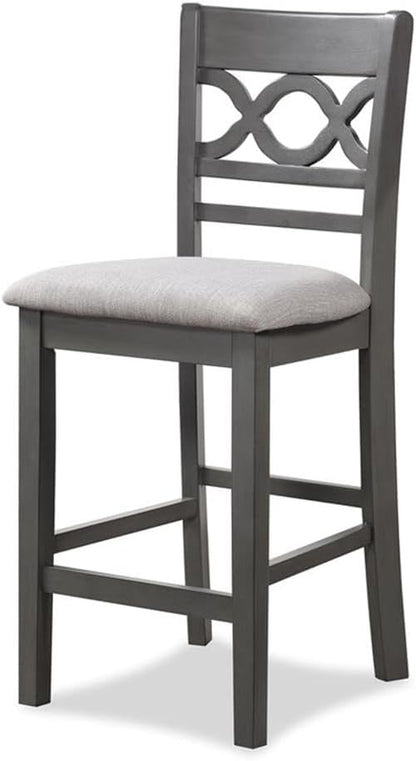 New Classic Furniture Cori 5-Piece Counter Dining Table Set, Gray