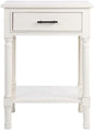 SAFAVIEH Home Collection Peyton Distressed White 1-Drawer Lower Shelf Accent Table ACC5704A