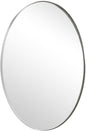 ANDY STAR Polished Chrome Oval Mirrors for Bathroom, 24x36 Inch Silver Stainless Steel Metal Framed Oval Wall Mirror, Modern Vanity Mirror Wall Mount Horizontal or Vertical