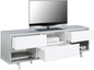 Convenience Concepts Newport Ventura 60" TV Stand, Gray Faux Croc / White