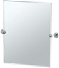 Gatco 4249SM Latitude II Rectangle Mirror,, Chrome, 24 Inch, Frameless Rectangle
