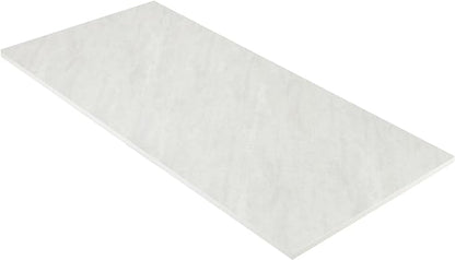 Kaboon Universal Tabletop 45.67"x23.62", Solid One-Piece Melamine Table Top, Double Desk L-Desk DIY, Home and Office,Sea Salt/White