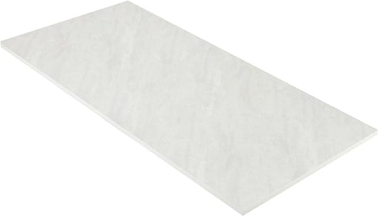 Kaboon Universal Tabletop 45.67"x23.62", Solid One-Piece Melamine Table Top, Double Desk L-Desk DIY, Home and Office,Sea Salt/White