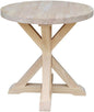 IC International Concepts, Sierra Round End Table, Solid Wood, Real Parawood, 26" W x 26" D x 26" H, Easy Assembly, DIY, Paint or Stain Your Way, Unfinished
