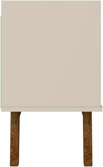 Manhattan Comfort Marcus Mid Century Modern 70 Inch TV Stand with Drawers, Cable Management, 4 Shelves and Soft Close Doors, Entertainment Center and Media Console for Living Room, Off White