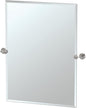 Gatco 4299S Latitude II Rectangle Mirror,, Satin Nickel, 31.5 Inch, Frameless Rectangle