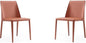 Manhattan Comfort Paris Clay Saddle Leather Dining Chair (Set of 4), Clay