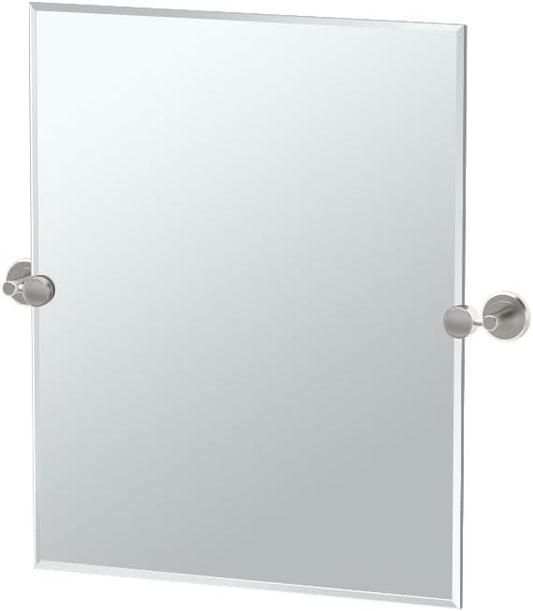Gatco 4299SM Latitude II Rectangle Mirror, 24 H x 24 W, Satin Nickel