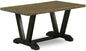 East West Furniture VT676 V-Style Modern Dining Table - a Rectangle Kitchen Table Top with Stylish Legs, 36x60 Inch, Multi-Color