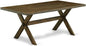 East West Furniture XT777 X-Style Mid-Century Modern Dining Table - a Rectangle Kitchen Table Top with Stylish Legs, 40x72 Inch, Multi-Color