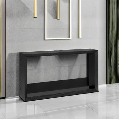 Henn&Hart Osmond Console Table, 55" Wide,Grey,Black