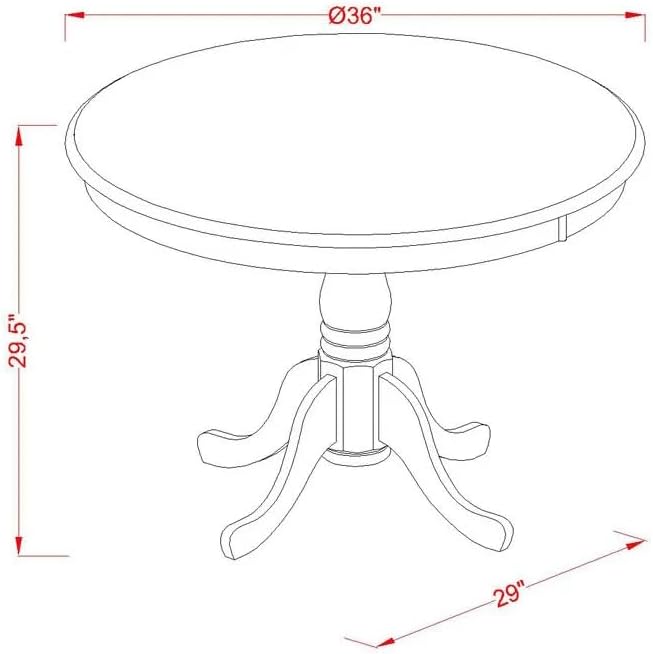 East West Furniture ANAS3-OAK-28 3 Piece Modern Dining Set consists A Dining Room Table and 2 Brown Textured Polyester Fabric Upholstered Dining Chairs, Oak