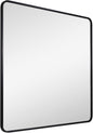 ANDY STAR 36X36 Inch Square Black Bathroom Mirror, Matte Black Vanity Mirrors for Wall, Rounded Square Mirror for Bathroom, Seamless Tube Metal Frame, 1’’ Deep Wall Mounted Vertical/Horizontal