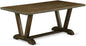 East West Furniture VT777 V-Style Dining Room Table - a Rectangle Solid Wood Table Top with Stylish Legs, 40x72 Inch, Distressed Jacobean