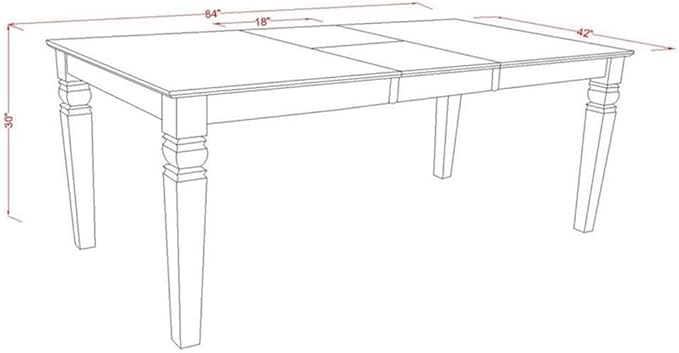 East West Furniture LGSI9-LWH-15 9 Piece Kitchen Table Set Includes a Rectangle Dining Table with Butterfly Leaf and 8 Baby Blue Linen Fabric Parsons Dining Chairs, 42x84 Inch, Linen White