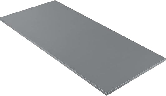 Kaboon 55x20 inch Silver Grey Table Top, One-Piece Desktop, Reversible Laminate Countertop, Double Desks, L-Desk DIY