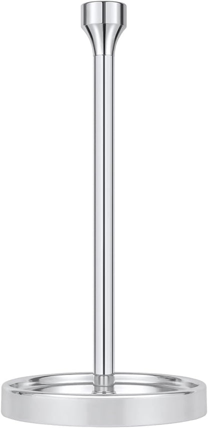 Ivilon Countertop Paper Towel Holder - Modern Bell End Minimalist Design - Color Chrome