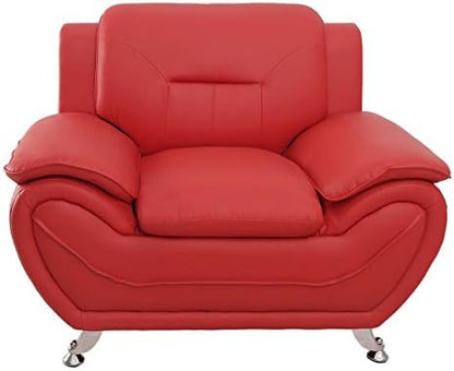Container Furniture Direct Michael Sofa and Chair Set, Red