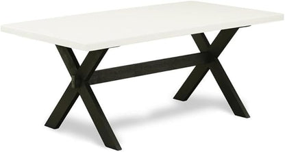 East West Furniture XT627 X-Style Kitchen Dining Table - a Rectangle Wooden Table Top with Stylish Legs, 40x72 Inch, Multi-Color