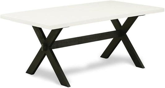East West Furniture XT627 X-Style Kitchen Dining Table - a Rectangle Wooden Table Top with Stylish Legs, 40x72 Inch, Multi-Color
