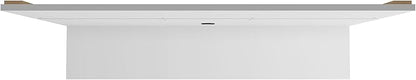 Manhattan Comfort Vernon 62" Floating Entertainment Center, Wall Mounted TV Stand for 55'' Television with Concealed & Open Storage, Hole for Cable Management, White