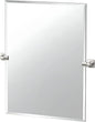 Gatco 5599S Waterline Frameless Rectangle Mirror, 31.5 Inch, Satin Nickel