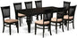 East West Furniture LGVA9-BLK-C 9 Piece Kitchen Table Set Includes a Rectangle Dining Table with Butterfly Leaf and 8 Linen Fabric Dining Room Chairs, 42x84 Inch, Black