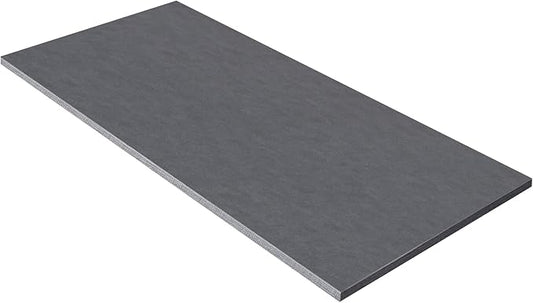 Kaboon Universal Tabletop 55"x27.5", Solid One-Piece Melamine Table Top, Double Desk L-Desk DIY, Home and Office Countertop, Fabric Blue