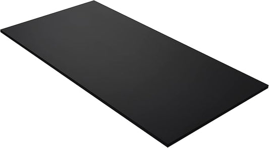 Kaboon 45x20 inch Black Table Top Universal, Solid One-Piece Desktop, Reversible Melamine Countertop, Double Desks, L-Desk DIY