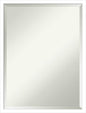Amanti Art White Bathroom Mirror for Over Sink, 26x20 Svelte White Rectangle Vanity Mirror, Medium Modern Contemporary Wood Frame, Hangs Horizonally and Vertically, Bathroom Wall Decor, Beveled Edge