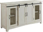 Martin Svensson Home Rustic 65” Solid Wood TV Stand with Storage, All Antique White
