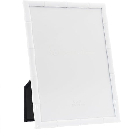 Lawrence Frames Cast Metal Frame - Bamboo Design, White, 5x7