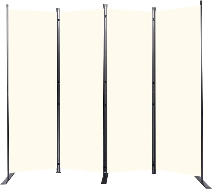 Room Divider 6FT Portable Room Dividers and Folding Privacy Screens, 88'' W Fabric Divider for Room Separation, 4 Panel Partition Room Dividers Freestanding Wall Divider Screen for Dorm Studio Office
