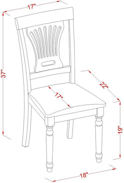 East West Furniture DOPL5-WHI-C 5 Piece Dinette Set for 4 Includes a Rectangle Dining Room Table with Butterfly Leaf and 4 Linen Fabric Kitchen Dining Chairs, 42x78 Inch, Buttermilk & Cherry