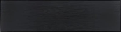 SAFAVIEH Evane TV Stand for up to 65" Flatscreen – Black & Natural, 2 Doors with Interior Storage, 2 Open Shelves, Entertainment Media Console (MED9629B)