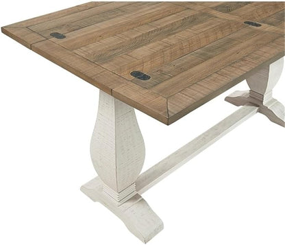Martin Svensson Home Napa, Flip Top Sofa Console Table, White Stain and Reclaimed Natural