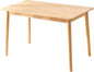 BAKEVE Dining Table for 4-6 Person- 47.2'' Solid Wood Kitchen Table, Mid Century Modern Desk, Farmhouse Rectangular Dining Room Table for Living Room, Office, Kitchen and Study (Natural)