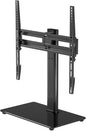 suptek Universal Swivel Table Top TV Stand for 26-55 inch LED OLED Flat Curved Screens, Height Adjustable TV Mount Stand with Glass Base Hold up to 99lbs, Max VESA 400x400mm,TS202
