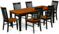 East West Furniture QUWE7-BCH-W 7 Piece Dining Table Set Consist of a Rectangle Dinner Table with Butterfly Leaf and 6 Dining Room Chairs, 40x78 Inch, Black & Cherry