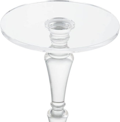 LIKENOW Furniture Acrylic Side Table, Acrylic End Table for Drinking Food,Clear Modern Small Tables for Living Room Bedroom Lobby,13.5''x13.5''x20'' High,9.48Lbs